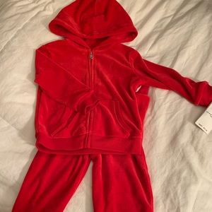 Ralph Lauren red velour jumpsuit WITH TAGS